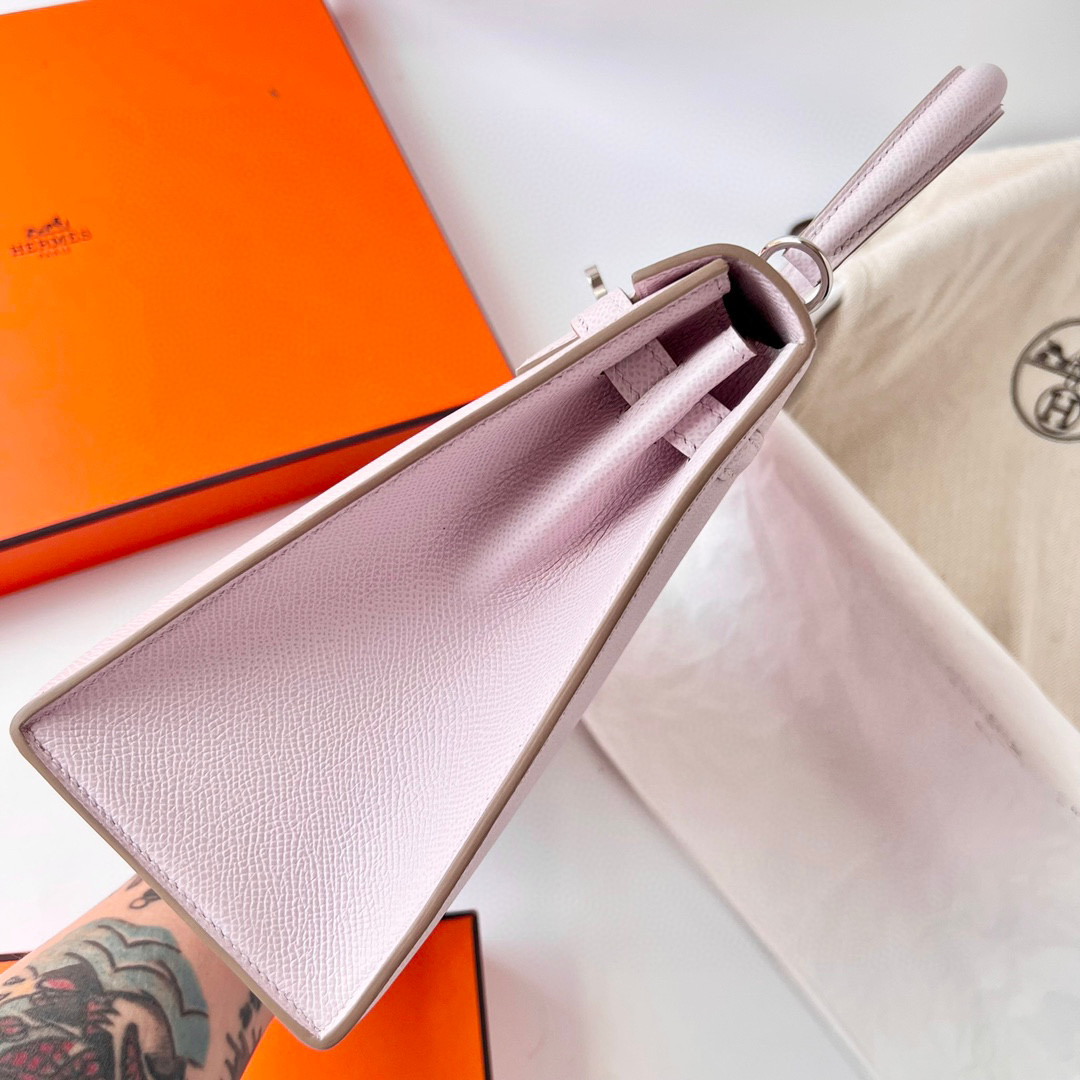 Hermès Epsom Kelly Sellier 25 Mauve Pâle - luxuryevafr
