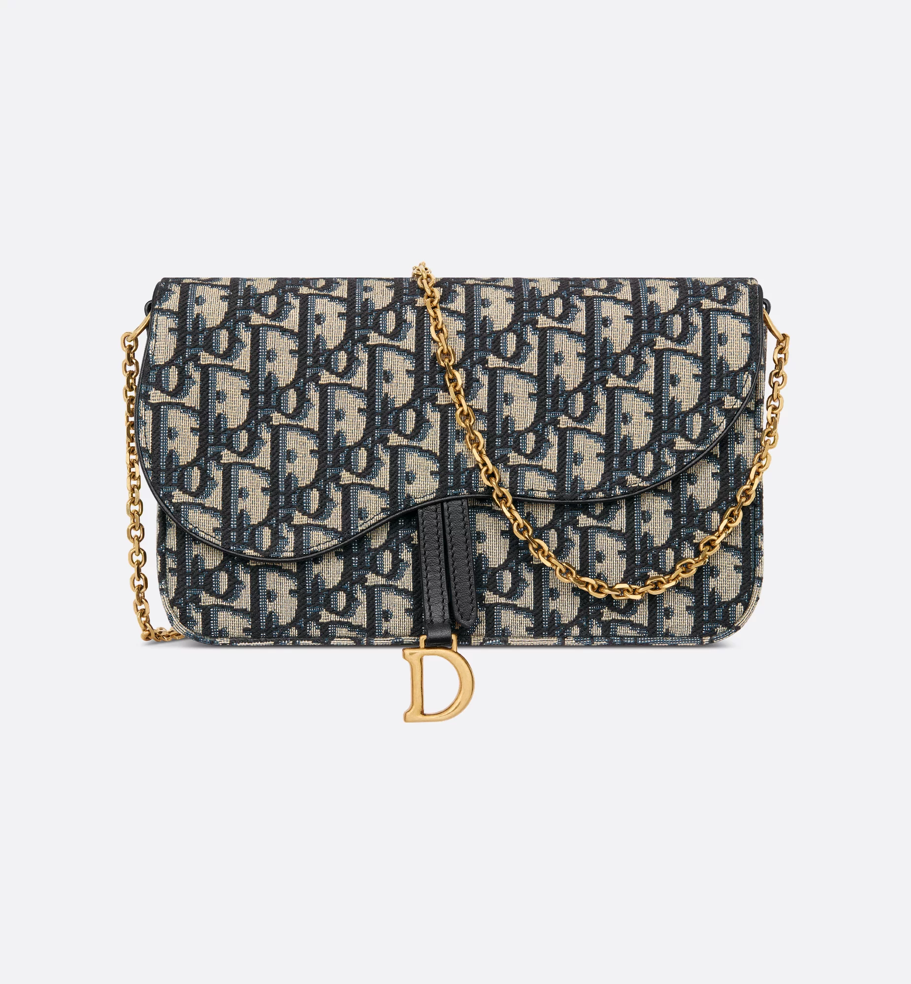Pochette de selle moyenne avec chaîne - luxuryevafr