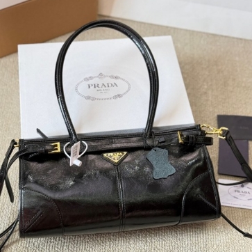 Sac à main Prada Bonnie en cuir moyen - luxuryevafr