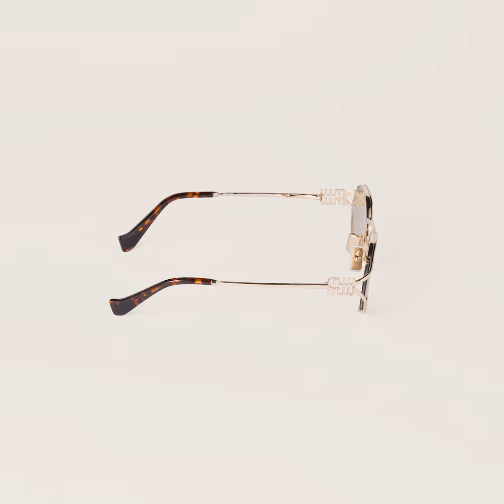 DU PODIUM Lunettes de soleil Miu Miu Logo - Verres Camomille - luxuryevafr