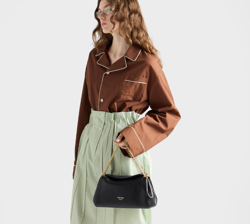 Petit sac en cuir nappa Prada Tumulte - Noir - luxuryevafr