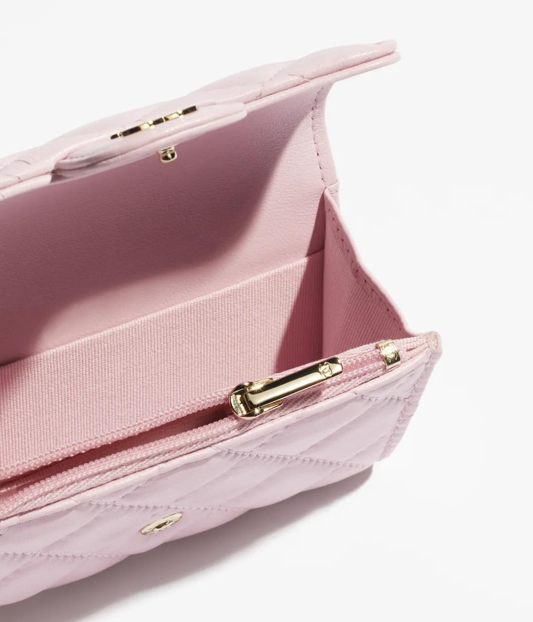 Porte-cartes classique CHANEL - Rose clair - luxuryevafr