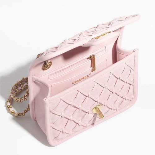 Mini sac à rabat CHANEL - Rose clair - luxuryevafr