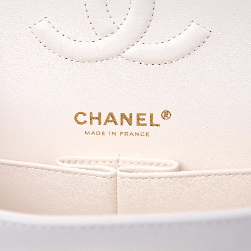 Chanel Double Flap Caviar — Blanc Chic - luxuryevafr