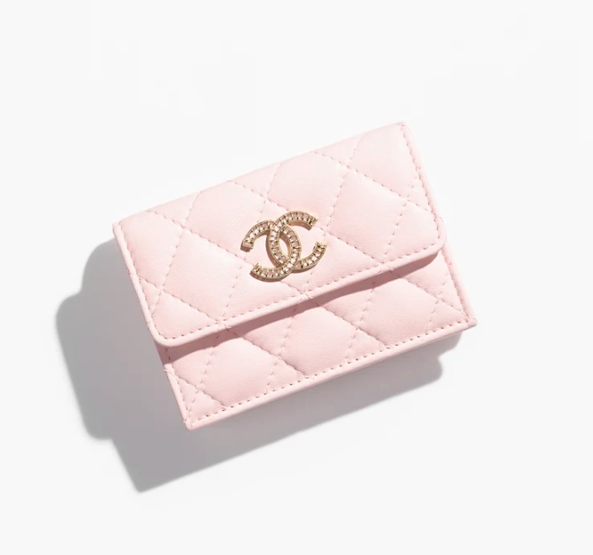 Petit portefeuille à rabat CHANEL - Rose clair - luxuryevafr