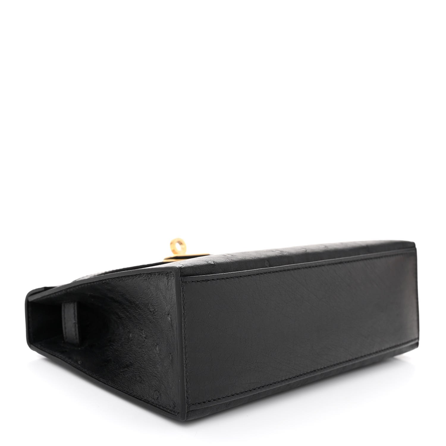 HERMES Pochette Kelly Autruche Noire - luxuryevafr