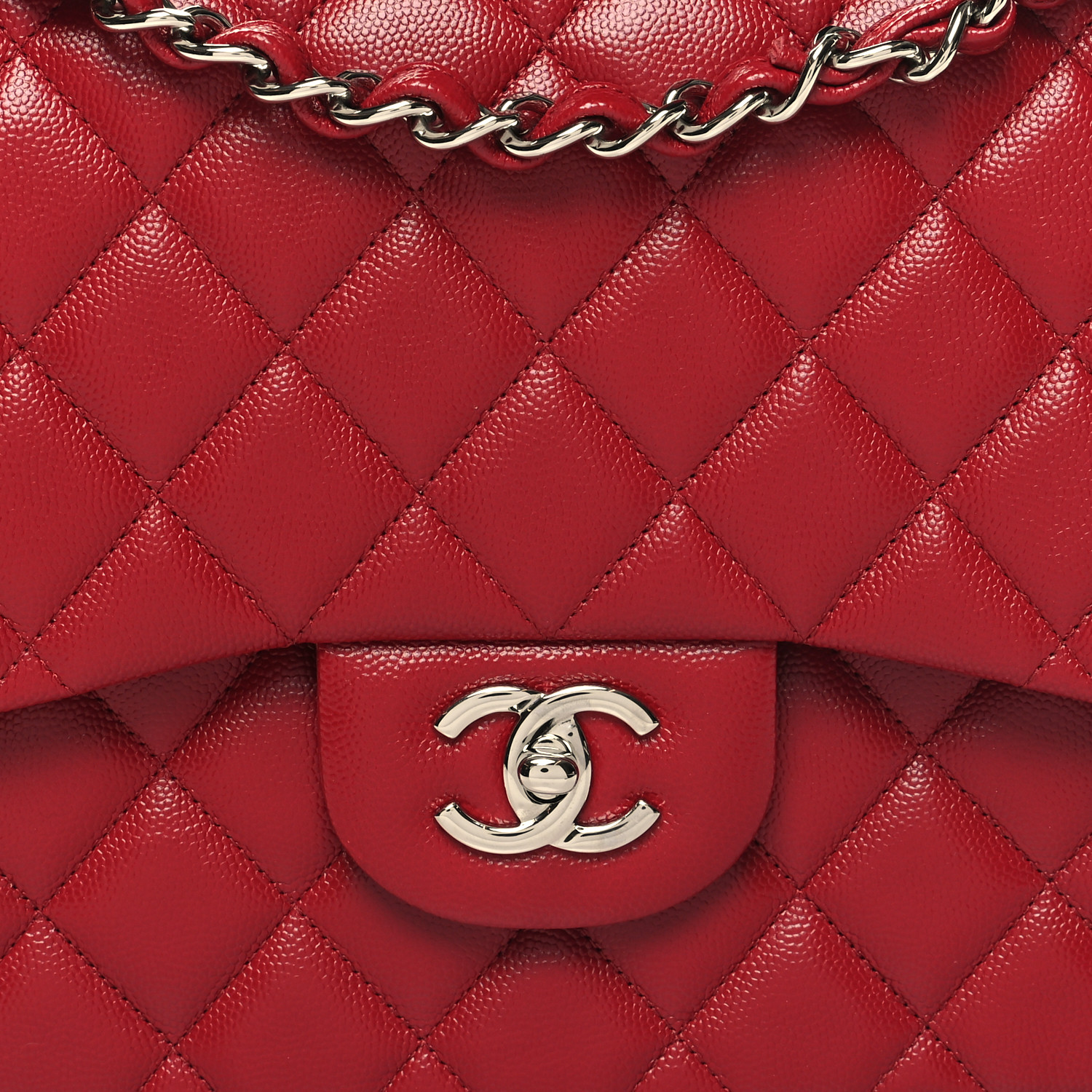 CHANEL Caviar Jumbo — Rouge matelassé luxe - luxuryevafr