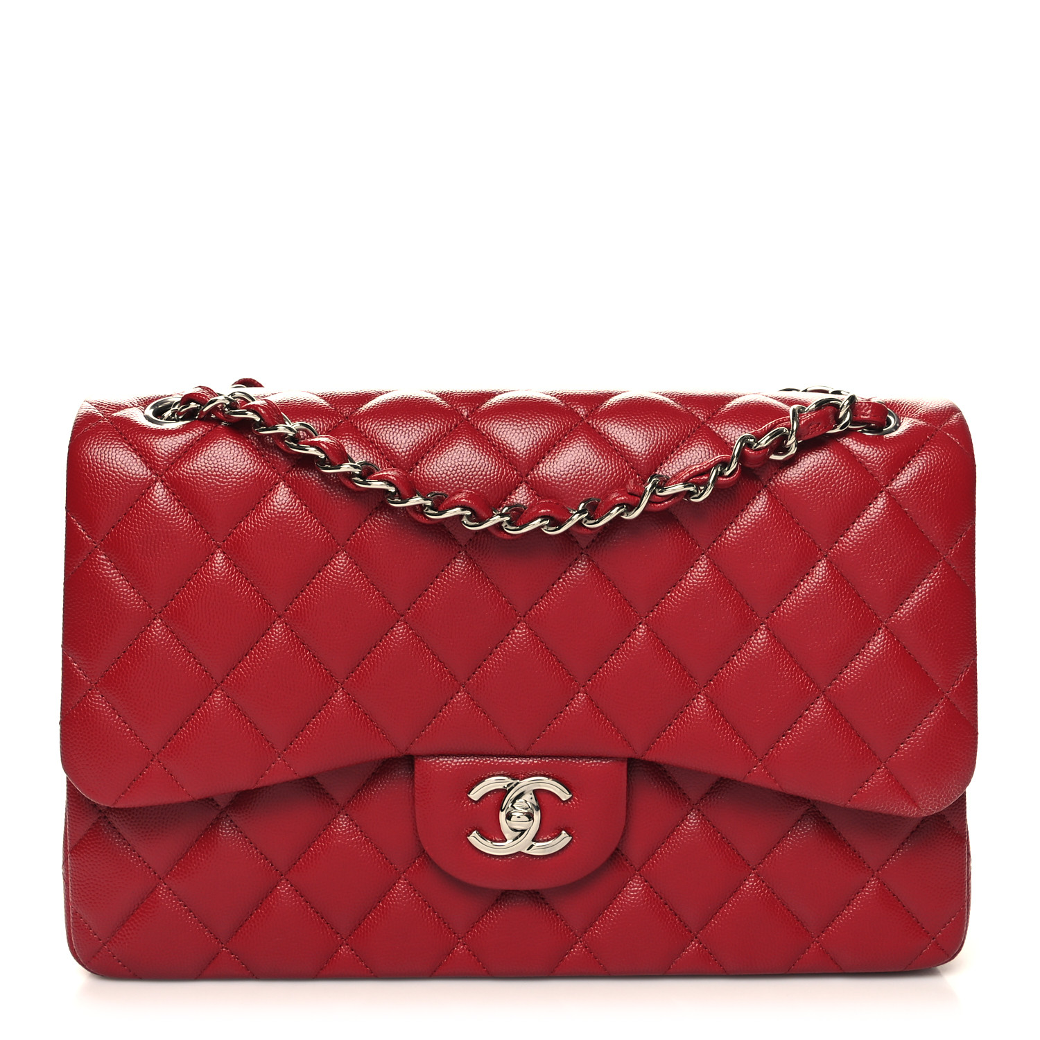 CHANEL Caviar Jumbo — Rouge matelassé luxe - luxuryevafr