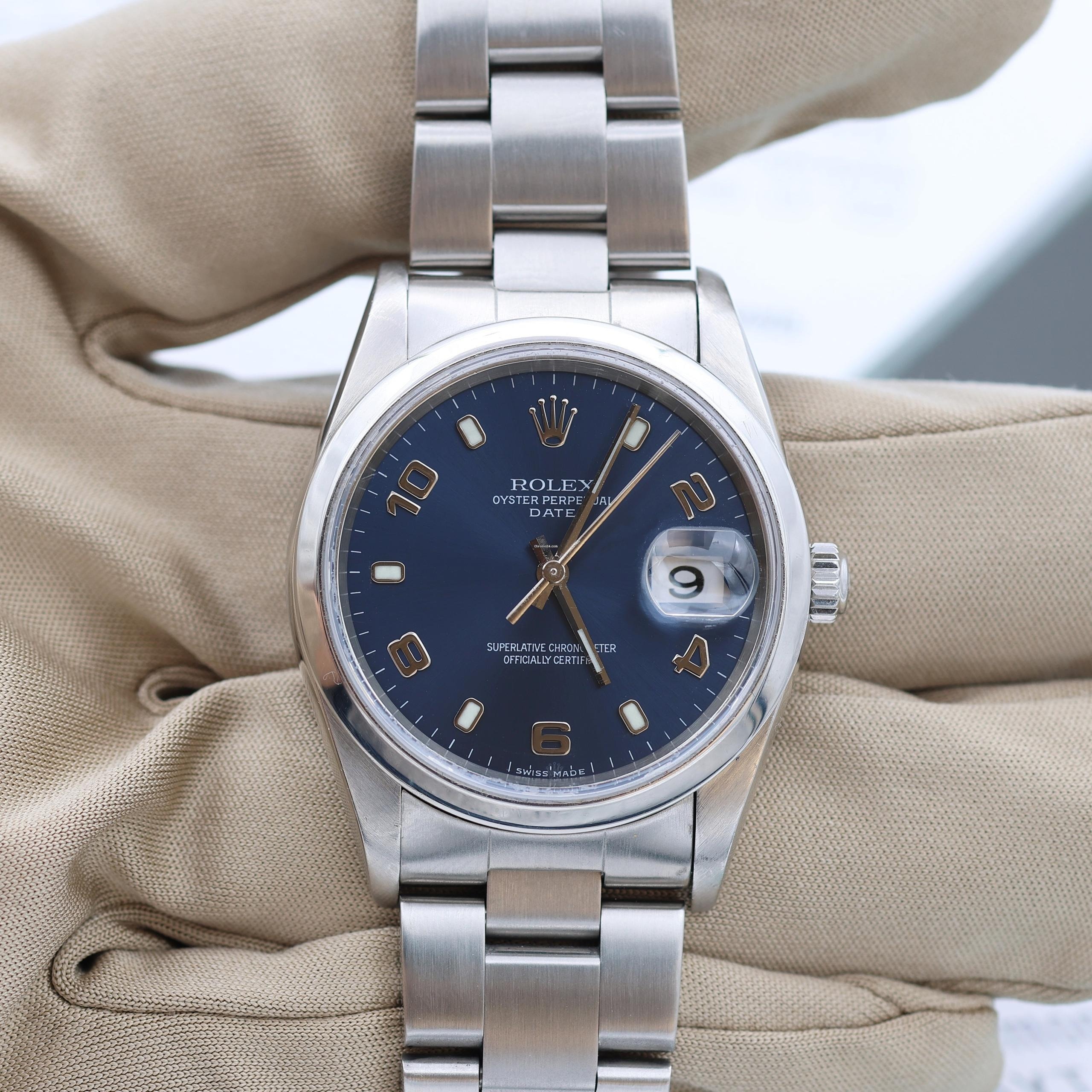 Rolex Oyster Date 34 — Cadran bleu élégant - luxuryevafr
