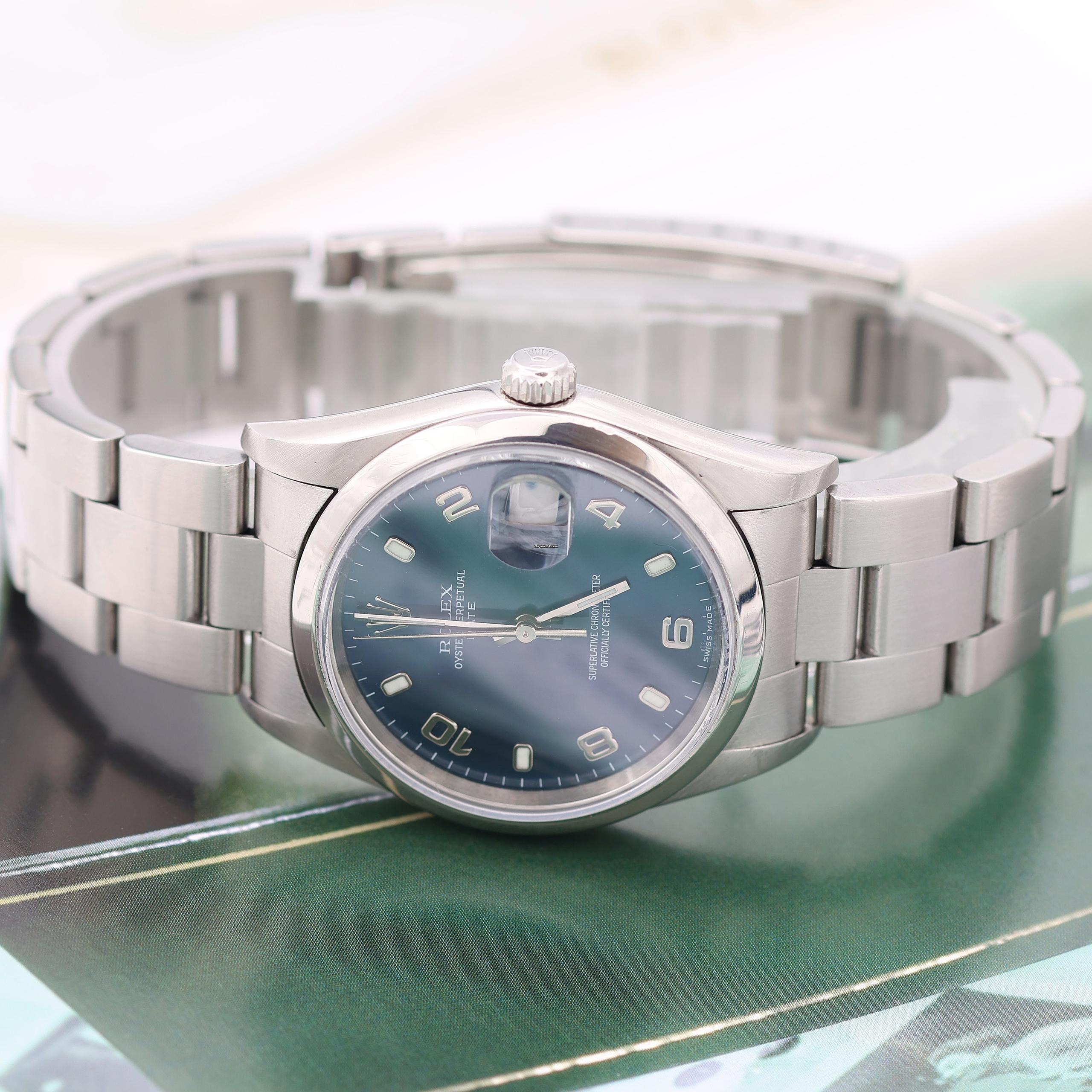 Rolex Oyster Date 34 — Cadran bleu élégant - luxuryevafr