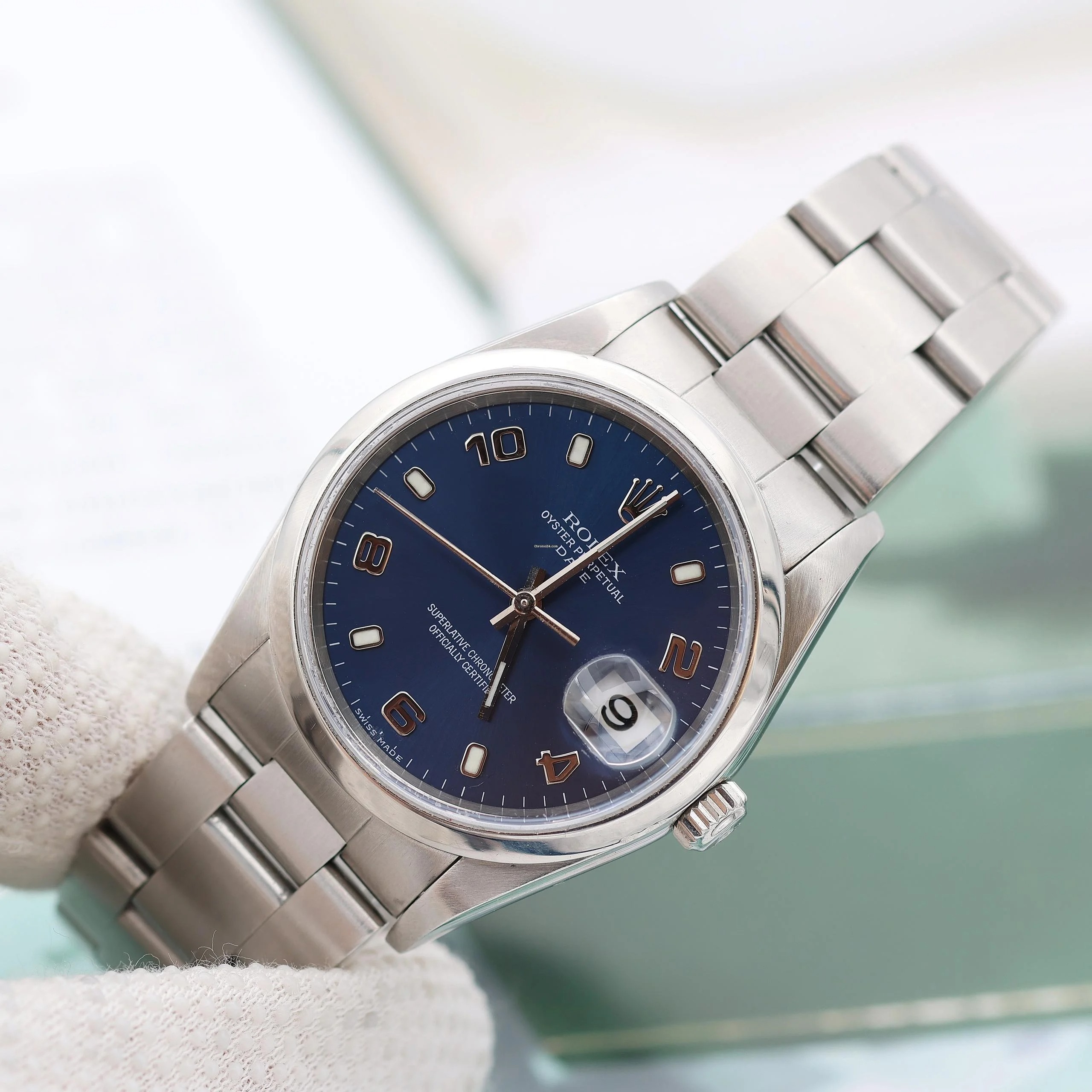 Rolex Oyster Date 34 — Cadran bleu élégant - luxuryevafr