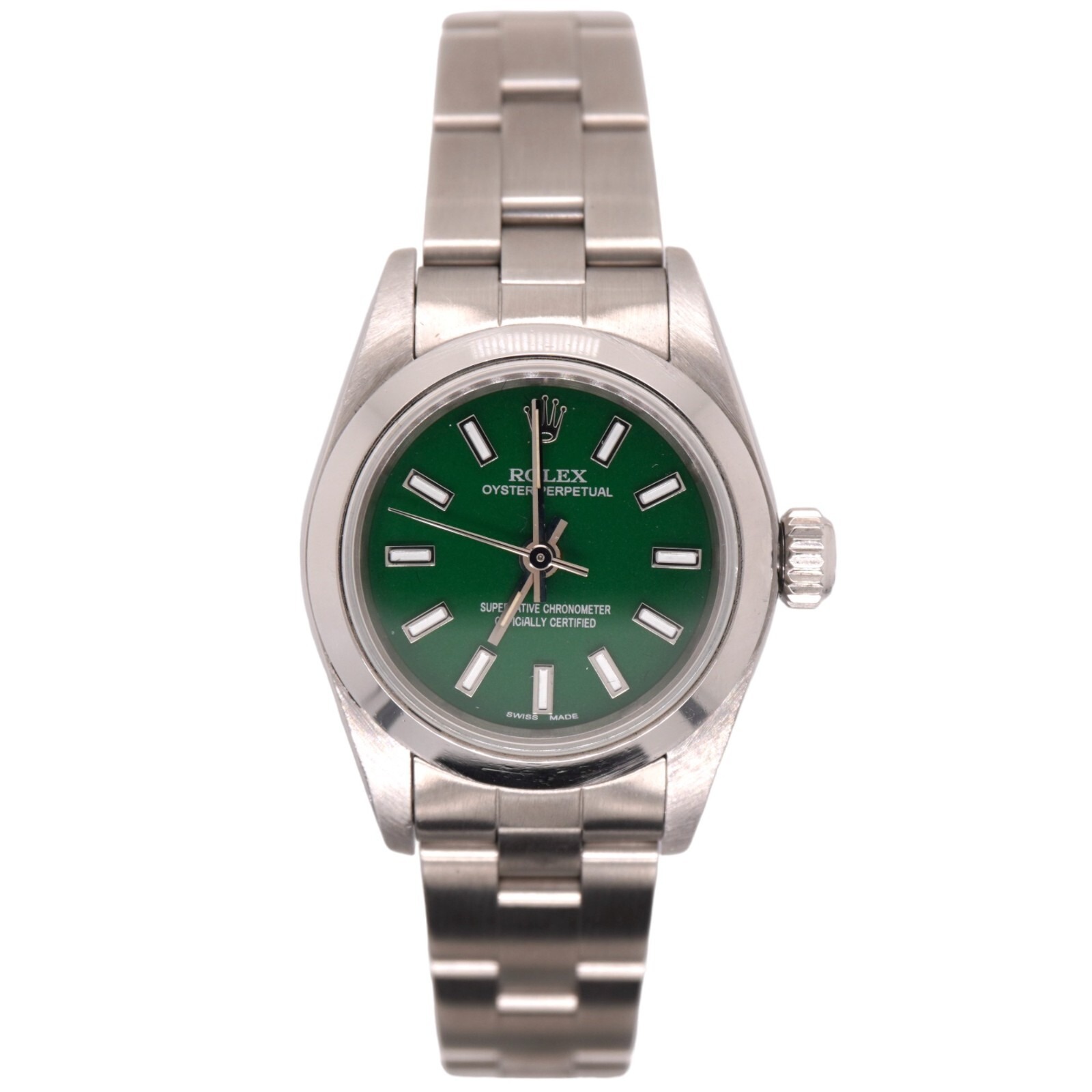 Rolex Oyster Perpetual Vert 25mm – Acier - luxuryevafr