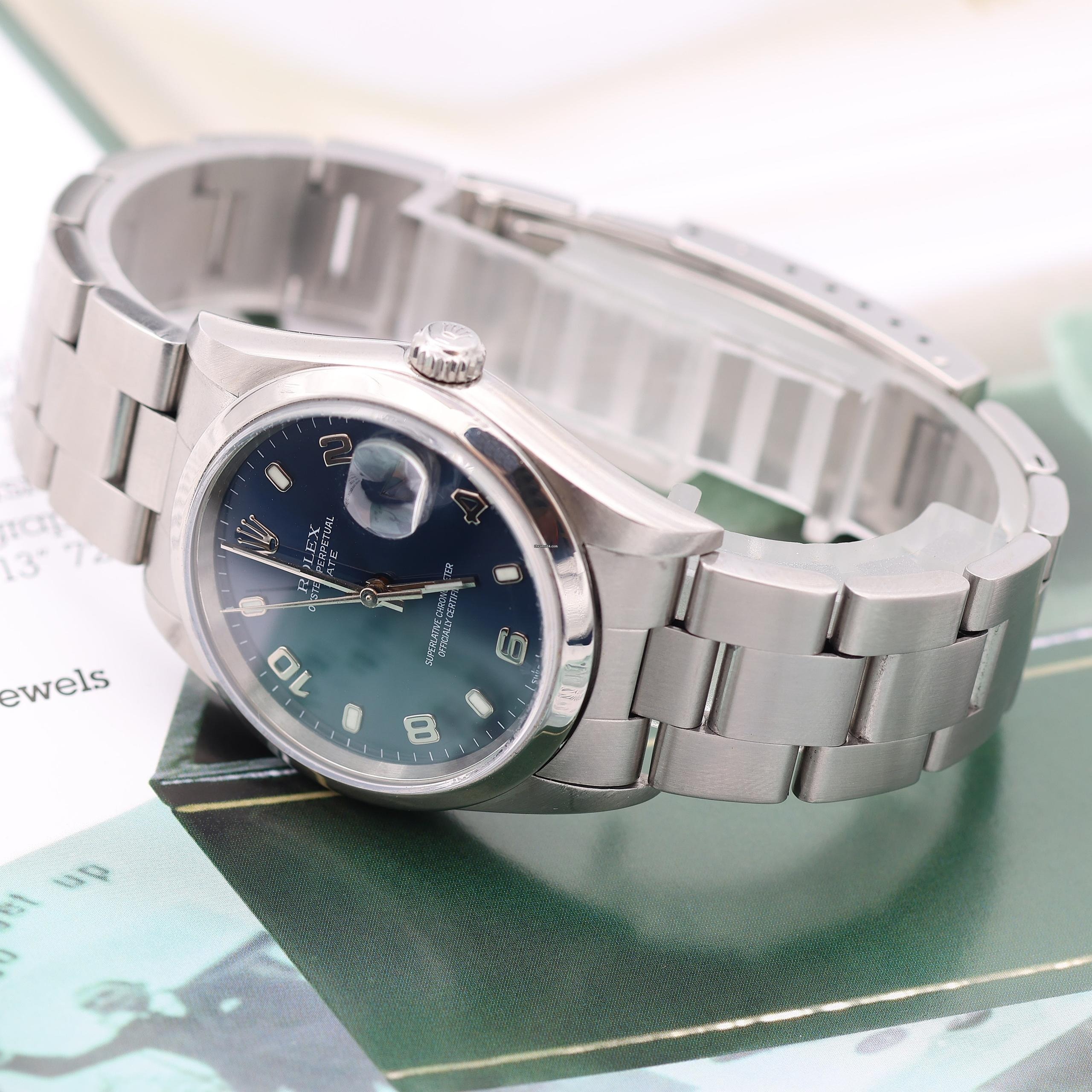 Rolex Oyster Date 34 — Cadran bleu élégant - luxuryevafr