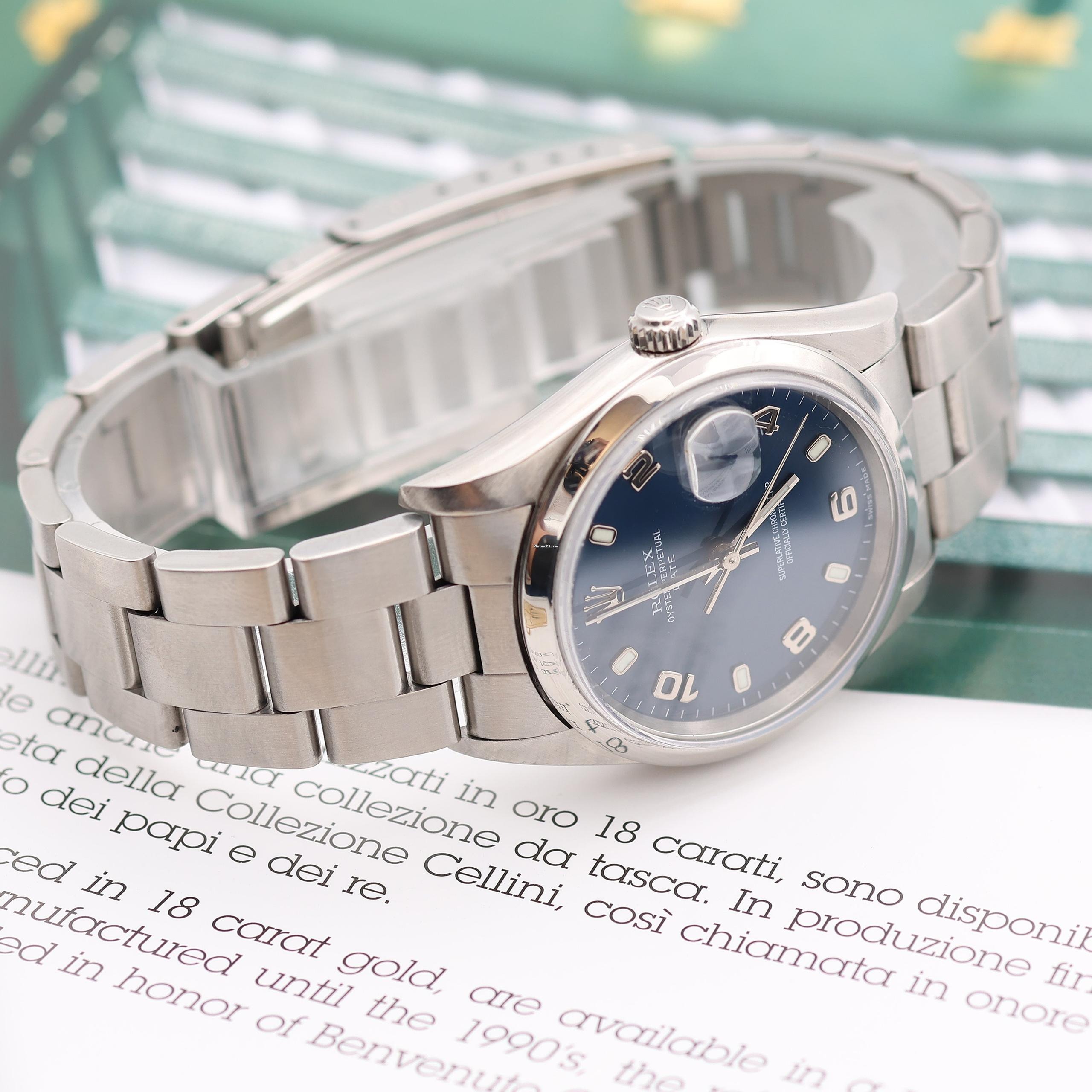 Rolex Oyster Date 34 — Cadran bleu élégant - luxuryevafr
