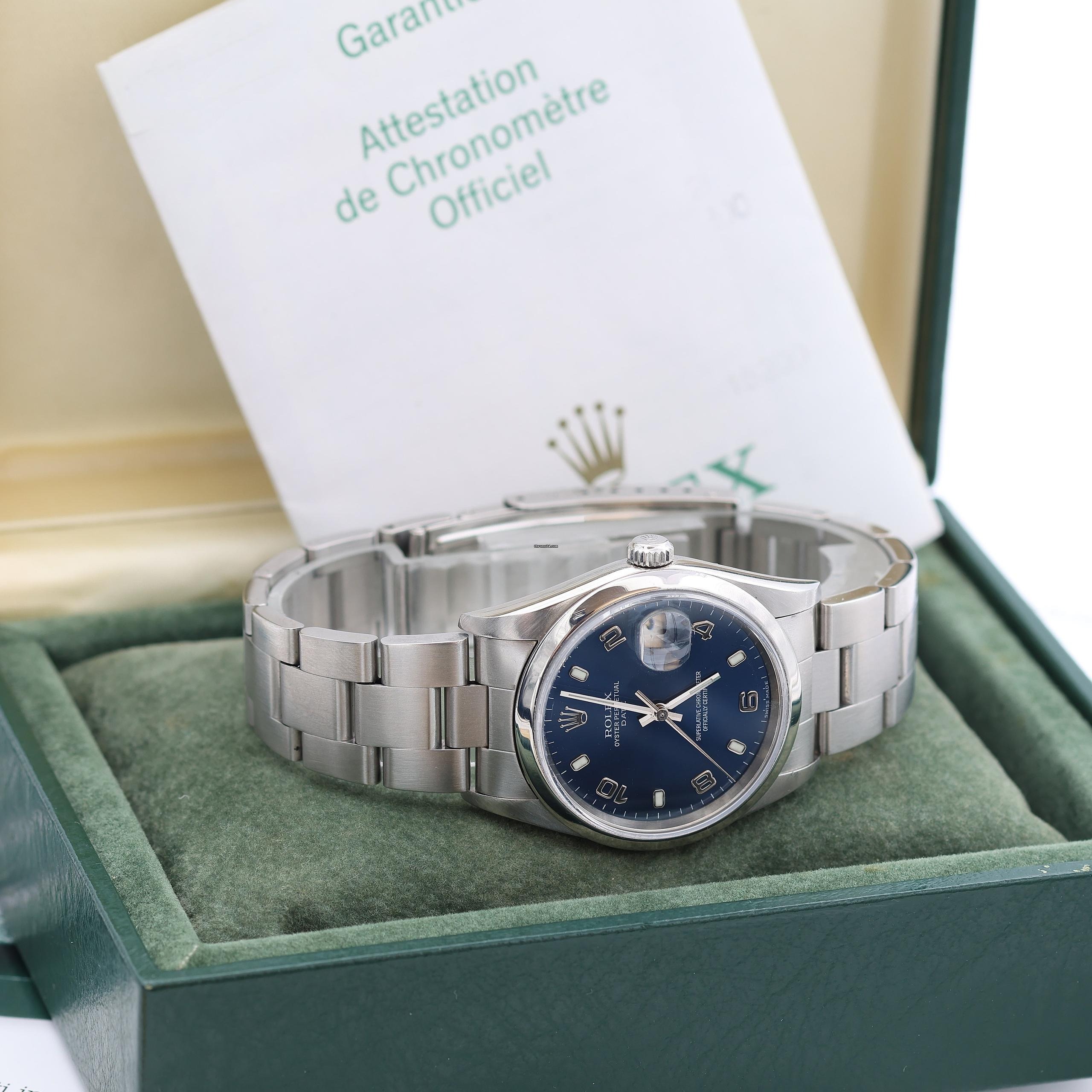 Rolex Oyster Date 34 — Cadran bleu élégant - luxuryevafr