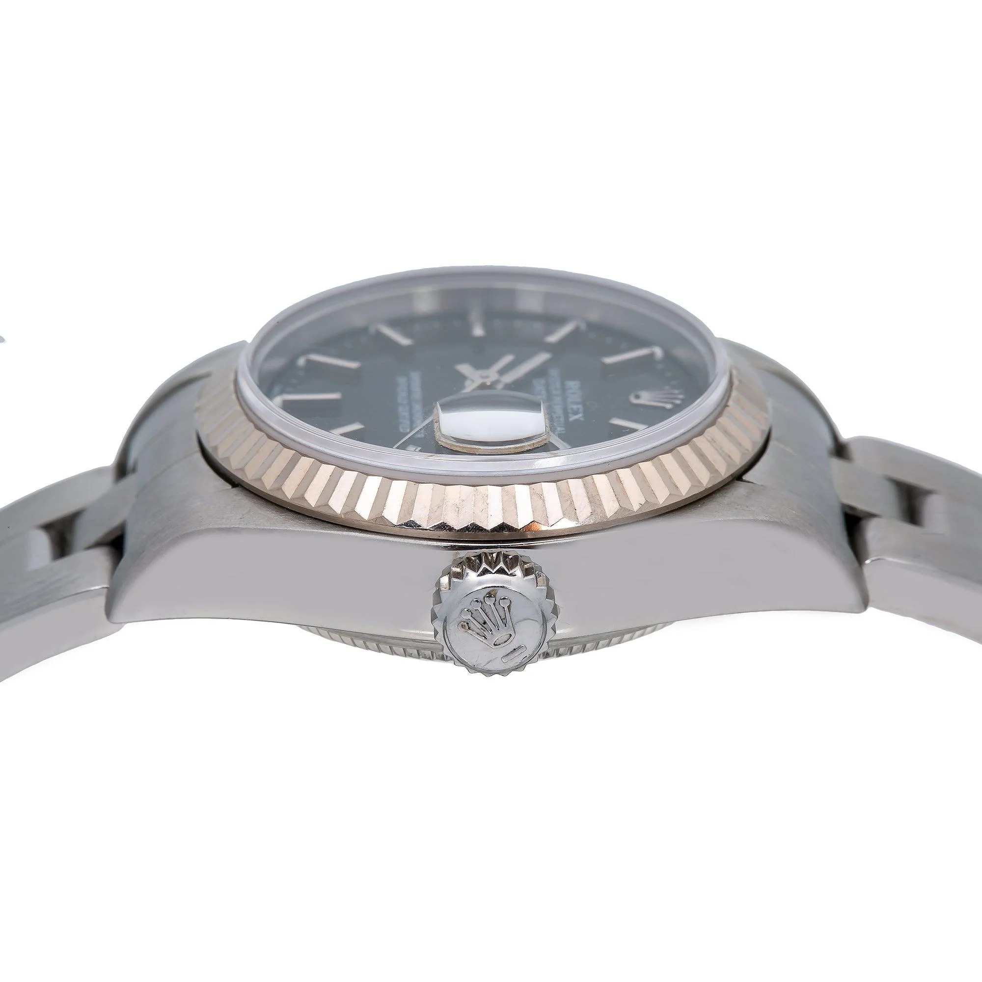 Rolex Lady-Datejust 26 Or Blanc Cadran Noir - luxuryevafr