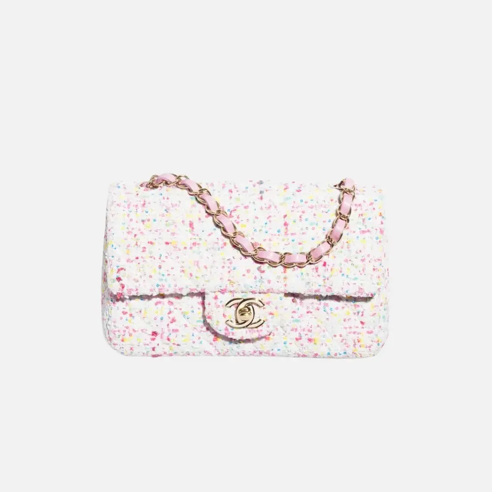 Sac à main CHANEL Classic 11.12 - Rose et multicolore - luxuryevafr