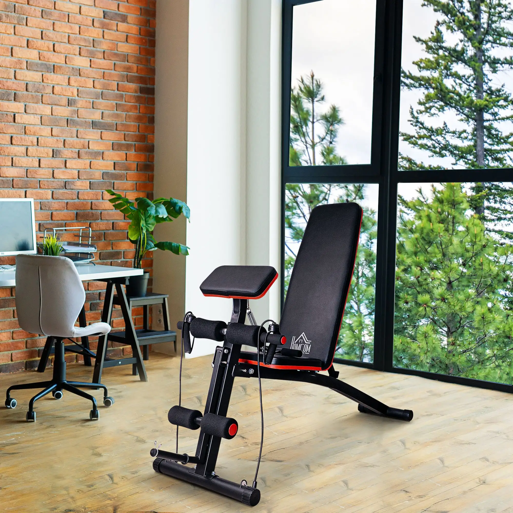 HOMCOM Hantelbank multifunktional klappbar 7-fach verstellbar