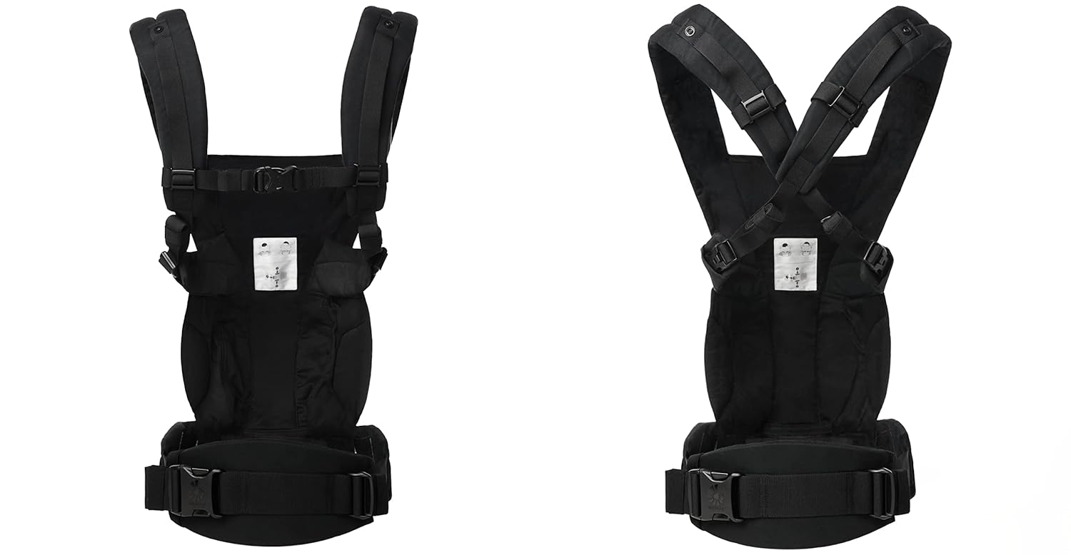 Ergobaby Omni Breeze Babytrage für Neugeborene ab Geburt bis 20kg, 4 Positionen SoftFlex Mesh Ergonomische Babybauchtrage Rückentrage Baby-Tragetasche, Natural Beige