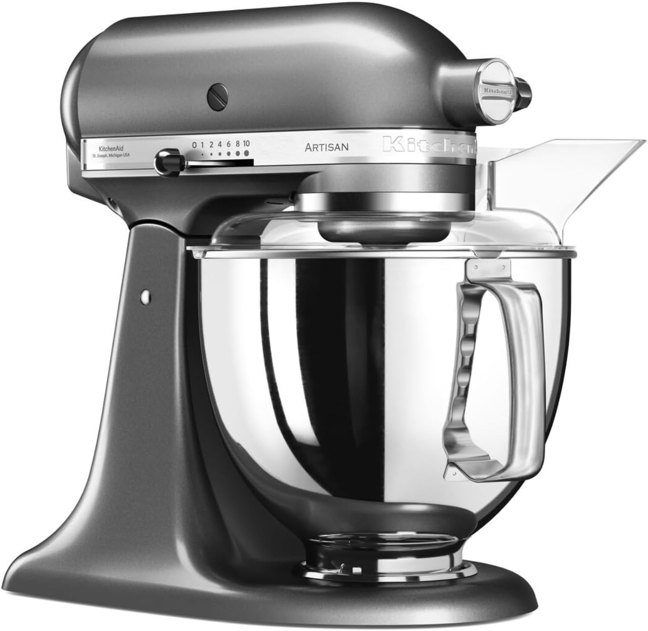 KitchenAid Küchenmaschine I Artisan I Kippbarem Food Processor I Teigknetmaschine mit 5 Zubehör | 2 Schüsseln aus Edelstahl | 4.8 L | Pistaccio