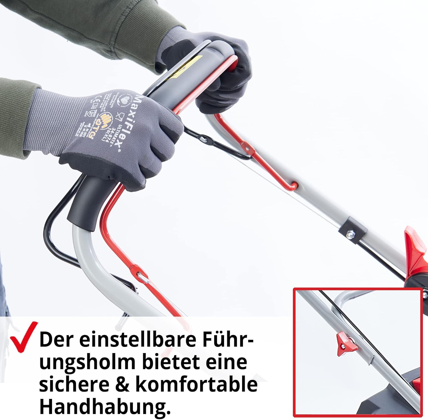HECHT 5IN1 Rasenmäher Benzin – Bequemer Selbstantrieb - Für Flächen bis 1000 m² - Starker 4 Takt Motor mit 46 cm Schnittbreite – Radantrieb – Mulchfunktion – Seitenauswurf - Rasenmäher Benzin