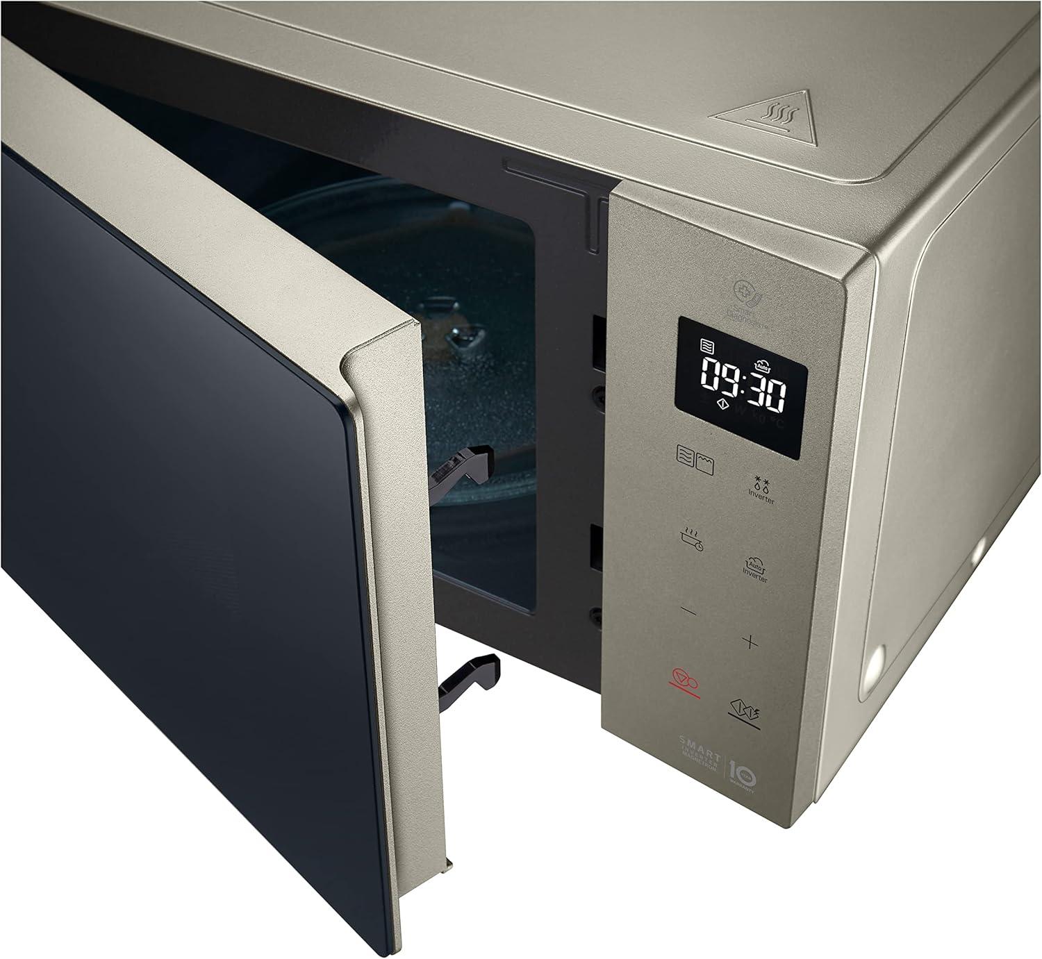 LG MH6535GIS Mikrowelle mit Inverter Technologie & Quarz Grill, 25 Liter Kapazitt, 1000 W, Automatikprogramme, einstellbare Leistungsstufen für optimales Garen und EasyClean-Funktion, Schwarz