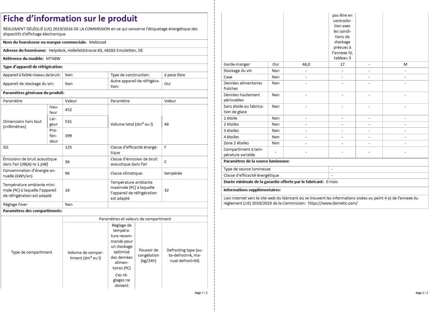 Mobicool MT48W AC/DC - elektrische Kühlbox mit Rollen passend für eine komplette Getrnkekiste / Bierkiste, 48 Liter, 12 V und 230 V für Auto, Lkw, Boot, Reisemobil und Steckdose, Blau
