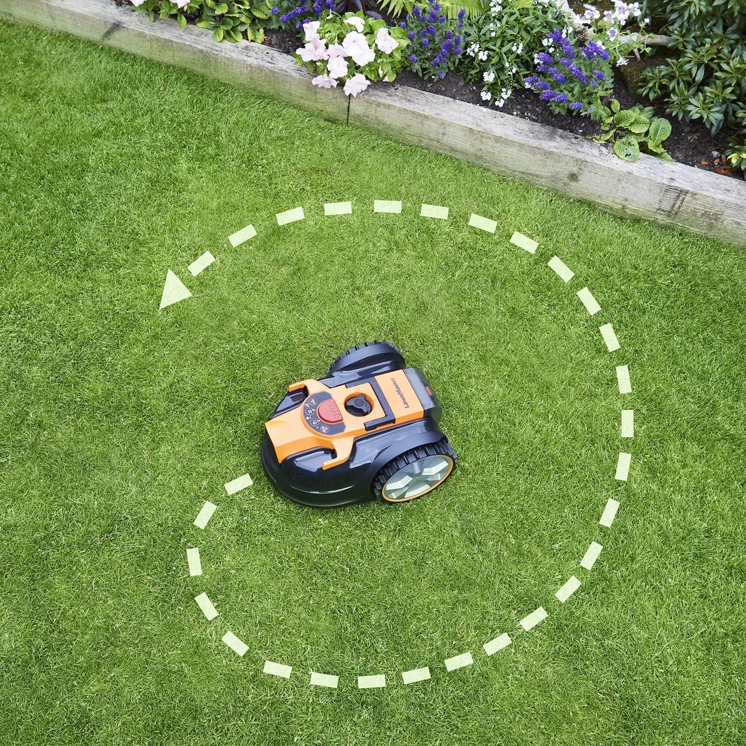 LawnMaster VBRM16 OcuMow Mhroboter für geeignet für bis zu 100 qm-Selbstfahrender Rasenmher Roboter mit MX 24V 4.0Ah Lithium-Ionen Akku Ohne Kabel