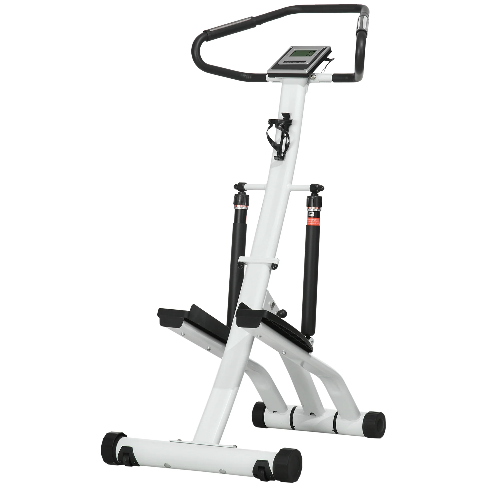 SPORTNOW Stepper mit Handgriff 12 Widerstandsstufen Monitor-Anzeige