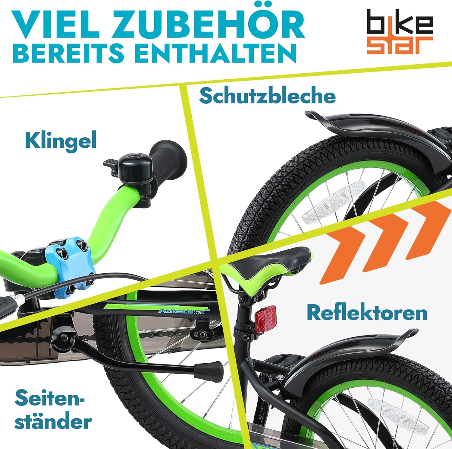 BIKESTAR Kinderfahrrad 18 Zoll für Mädchen und Jungen ab 5 Jahre | Kinderrad Urban Jungle | Fahrrad für Kinder | Risikofrei Testen