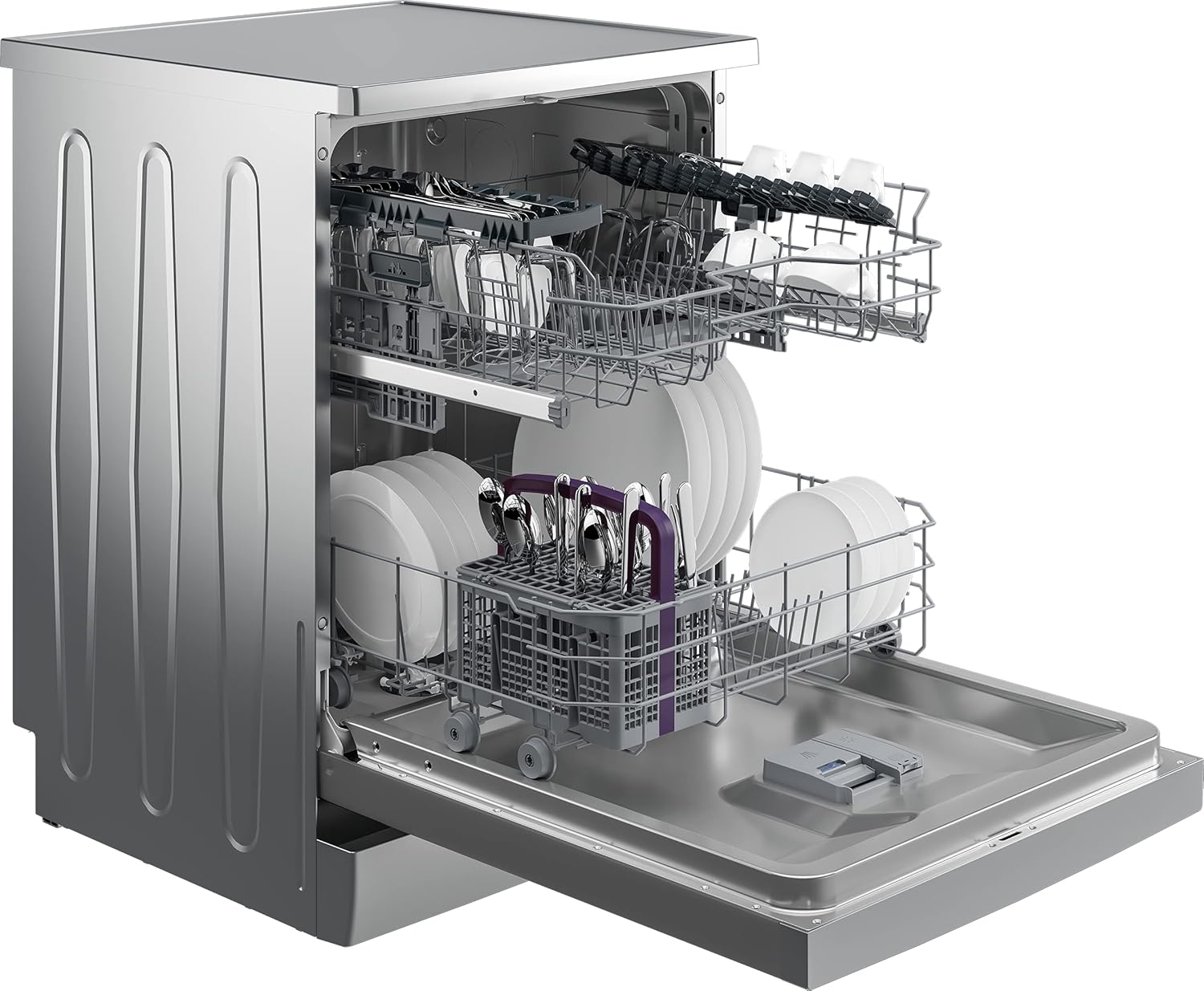 Beko BDFN26420W b300 freistehender Geschirrspüler, unterbaufhig, Platz für 14 Magedecke, Pro Inverter Motor, TrayWash, HygieneIntense, 6 Programme, WaterSafe+, Wei