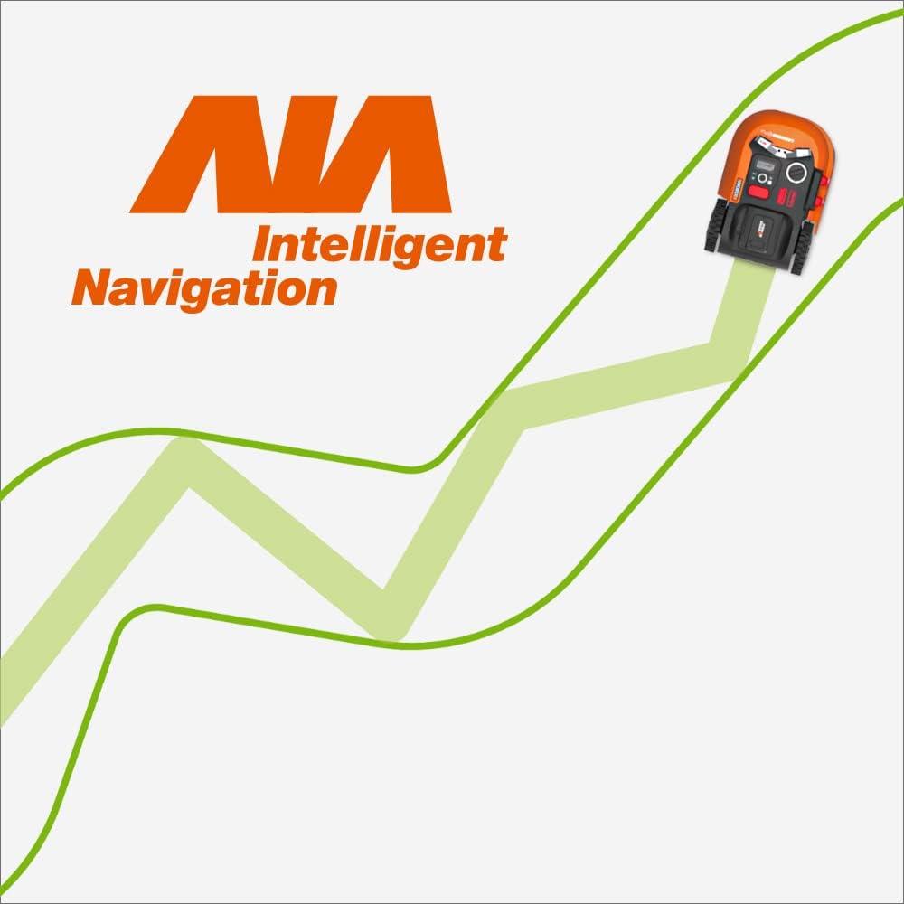 WORX Landroid M WR141E Mhroboter/Akkurasenmher für kleine Grten bis 500 qm/Selbstfahrender Rasenmher für einen sauberen Rasenschnitt, Bunt