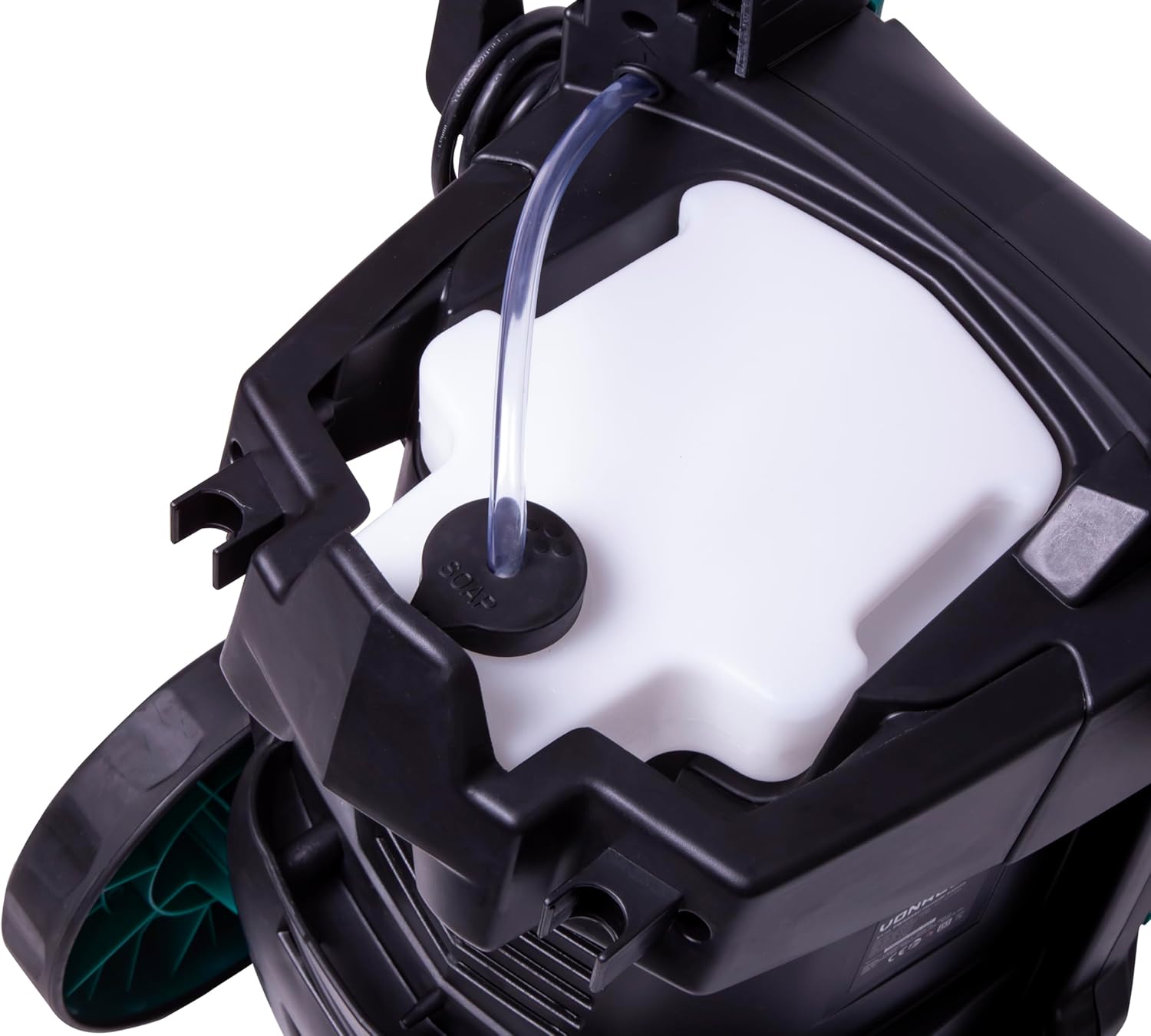 VONROC Profi Hochdruckreiniger 195bar - Fassadenreiniger für schwere Reinigungsarbeiten [2500W] - Hoher Durchfluss [468 l/h] Reinigungstank, Aluminium Pumpe - inkl. Terassenreiniger