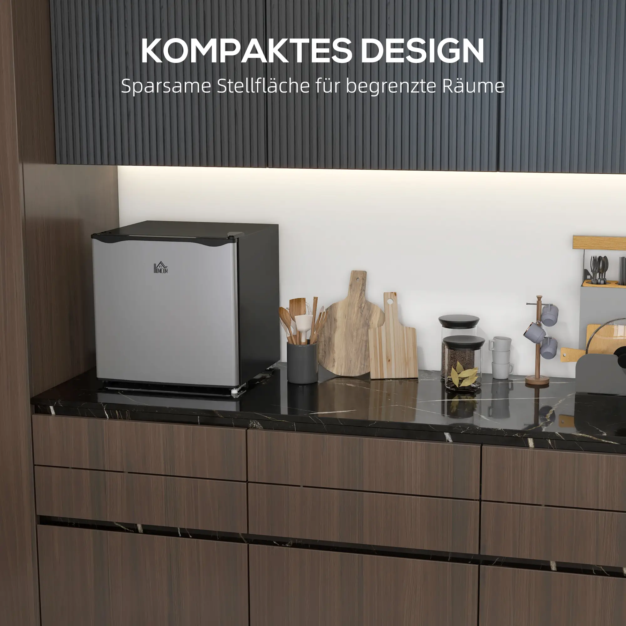 HOMCOM Mini-Gefrierschrank 35 L Silber – kompakt & effizient