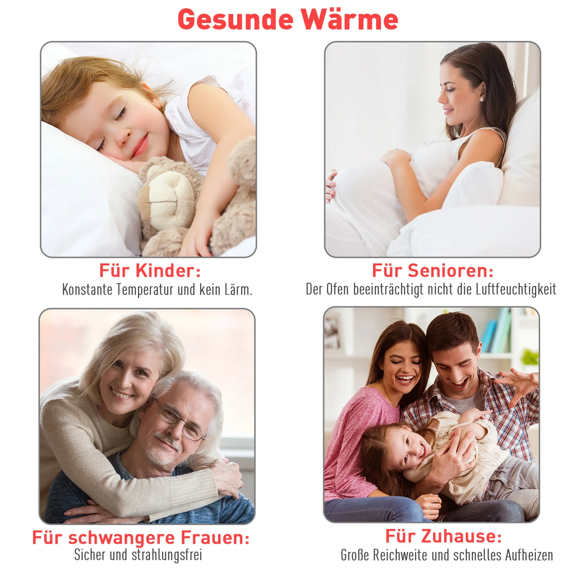 HOMCOM Elektrokamin mit Flammeneffekt & 2 Heizstufen