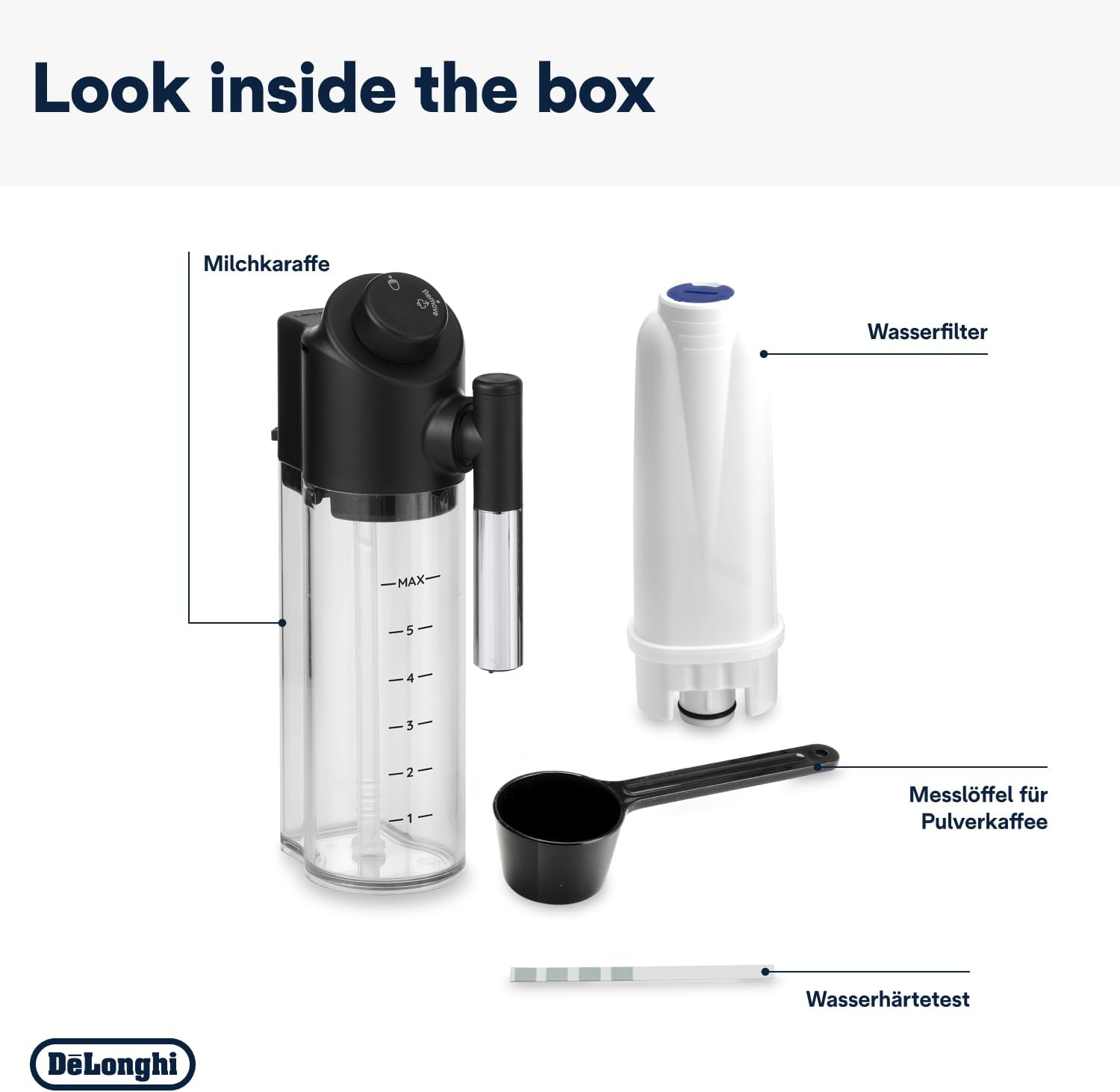 De'Longhi Magnifica Evo ECAM 292.81.B Kaffeevollautomat mit LatteCrema Milchsystem, 7 Direktwahltasten für Cappuccino, Espresso und weitere Kaffeespezialitäten, 2-Tassen-Funktion, Schwarz