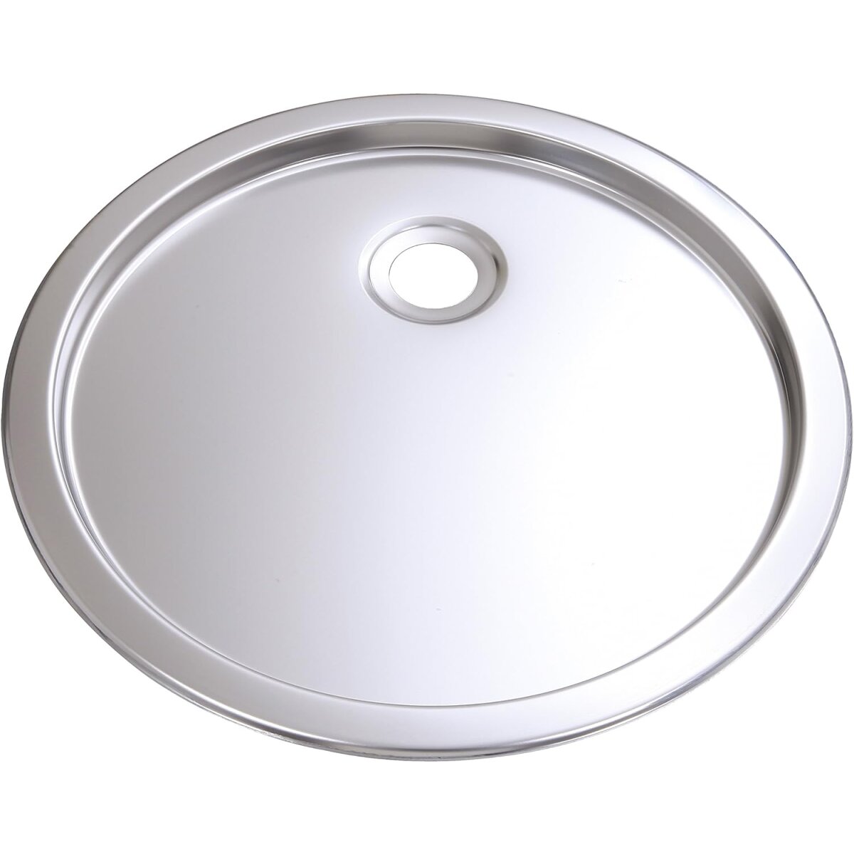 Respekta Rundbeckenset, Edelstahl Spülbecken / 1 Becken Einbauspüle in ‎45 x 45 x 16 cm - B-Ware neuwertig
