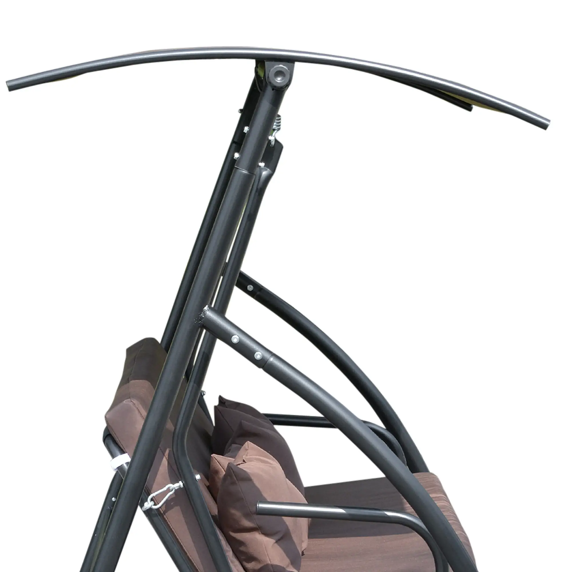 Outsunny Hollywoodschaukel 3-Sitzer Liegefunktion Sonnendach