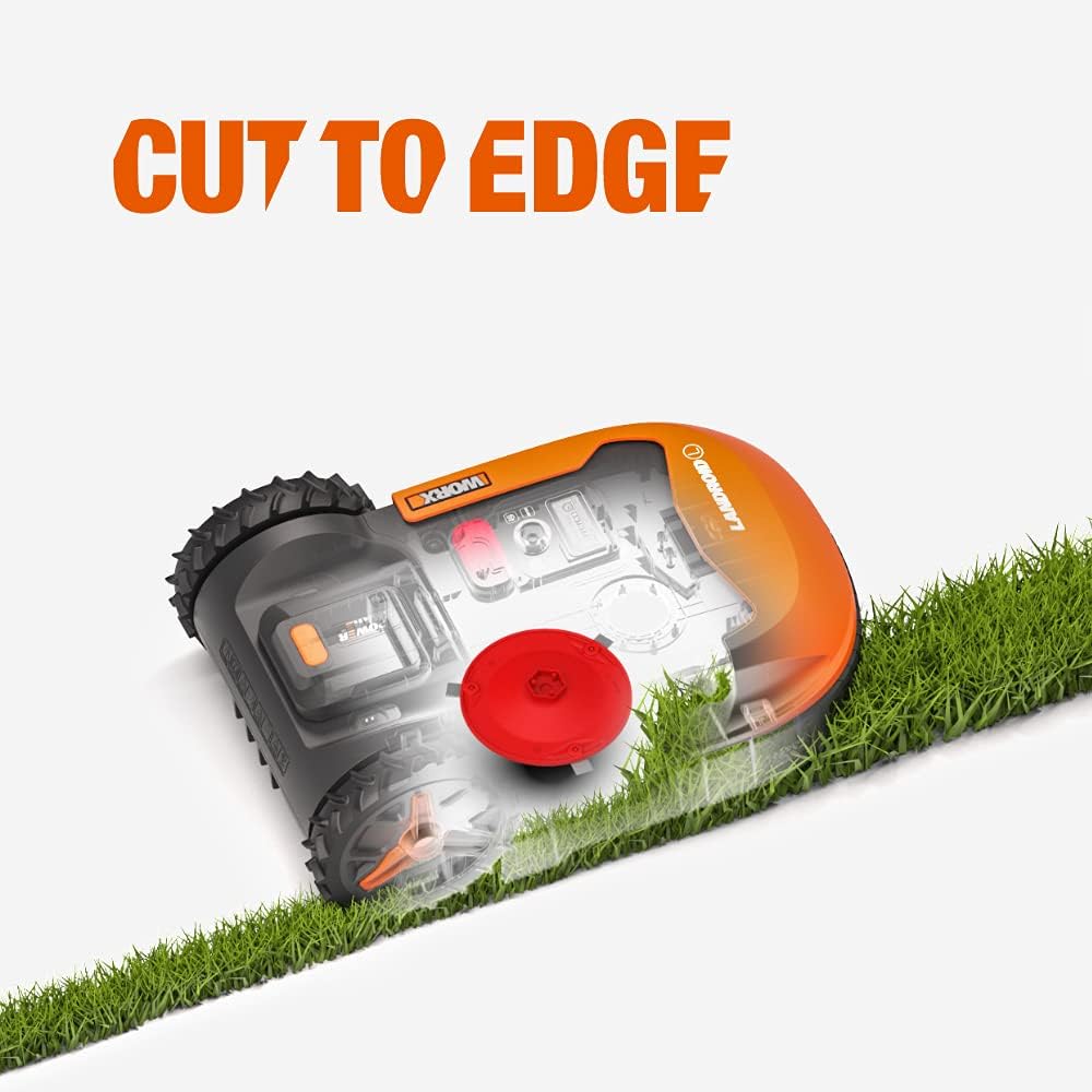 WORX Landroid M WR141E Mhroboter/Akkurasenmher für kleine Grten bis 500 qm/Selbstfahrender Rasenmher für einen sauberen Rasenschnitt, Bunt