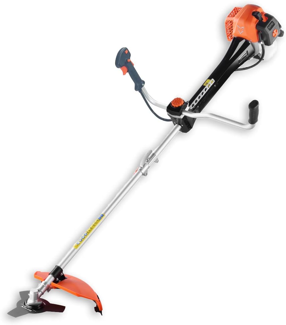 FUXTEC Profi Benzin Motorsense FX-PS162 – Profisense mit 62ccm, Faden und Komfort-Tragegurt – Rasentrimmer mit Antivibrationssystem – 2-Takt Freischneider Fadenspule