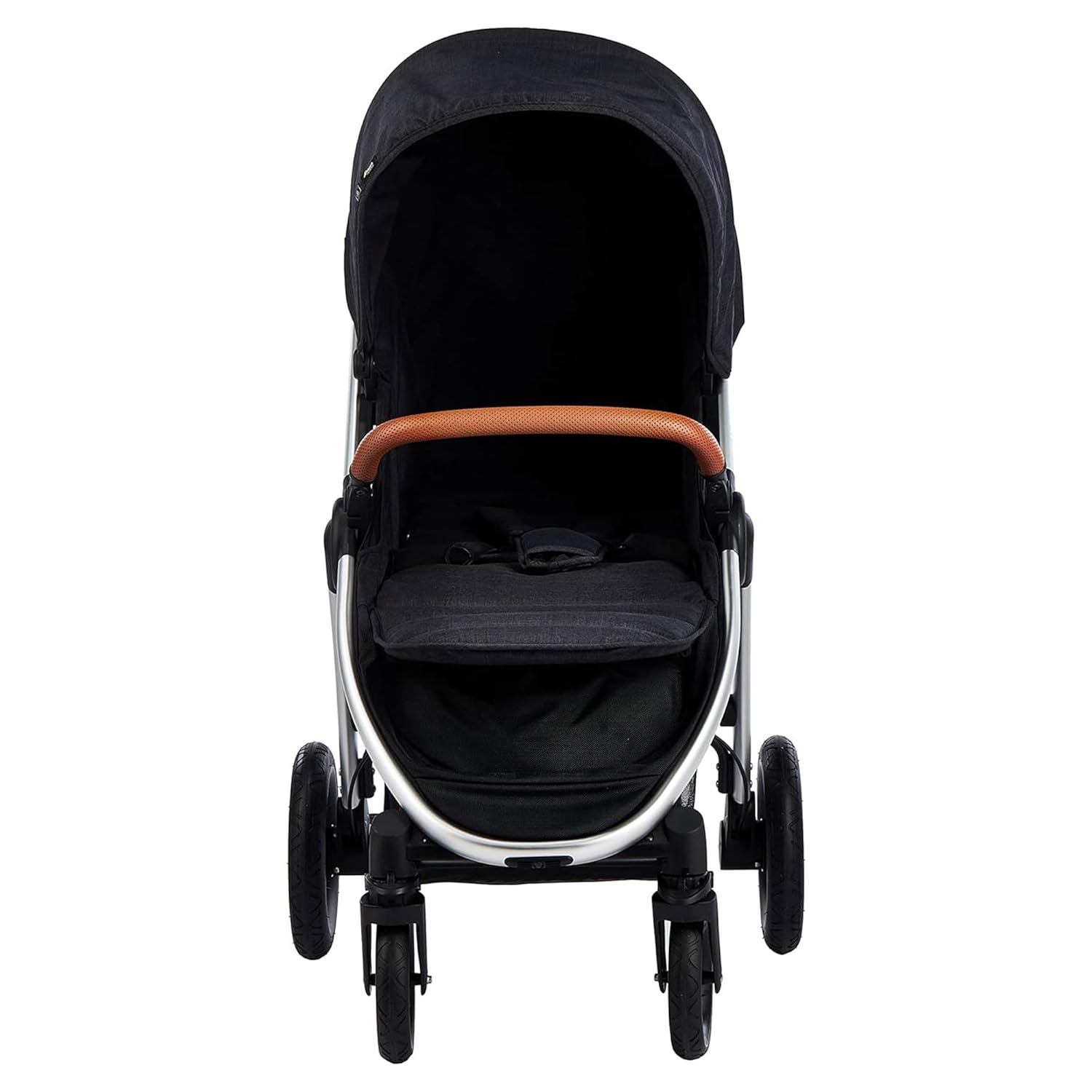 Hauck Uptown Kinderwagen Melange Rose – Kinderwagen für jedes Gelände, extra großer Sitz, flache Liegeposition, Gummiräder, Federung, kompakt und einfach zusammenklappbar, mit Regenschutz