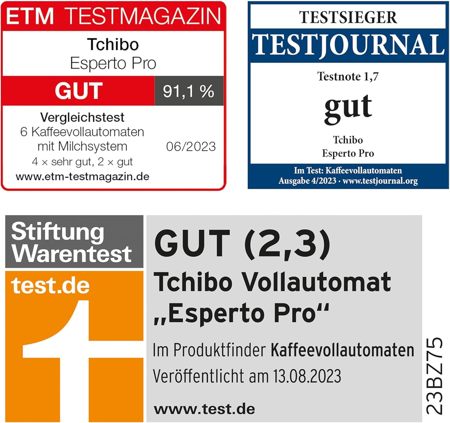 Tchibo Kaffeevollautomat Esperto Pro mit One Touch Funktion für Caffè Crema, Espresso und Milchspezialitäten, Anthrazit