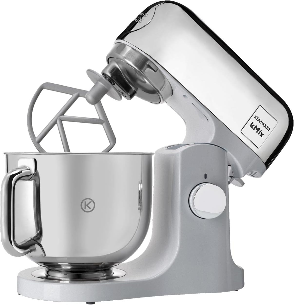 Kenwood kMix KMX750RD Küchenmaschine, 5 l Edelstahl Schüssel, Safe-Use-Sicherheitssystem, Metallgehuse, 1000 Watt, inkl. 3-Teiligem Patisserie-Set und Spritzschutz, Rot