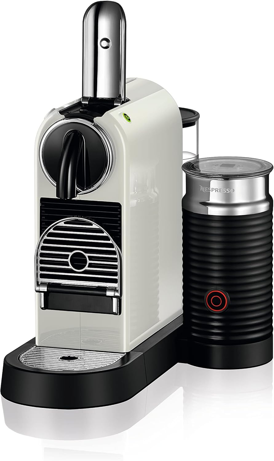 Nespresso De'Longhi EN267.BAE Citiz Kaffeemaschine mit Milchaufschäumer, Energiesparfunktion, 1710W, 1 Liter, 37.2 x 21.8 x 27.7 cm, Schwarz