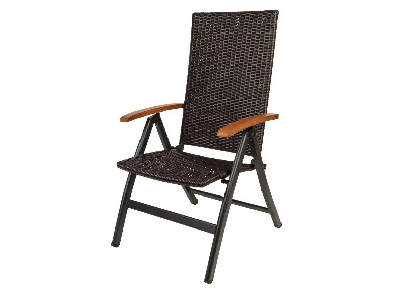 Geflecht-Set »Valencia«, 9-teilig - Ausziehtisch & 8 Klappsessel, braun