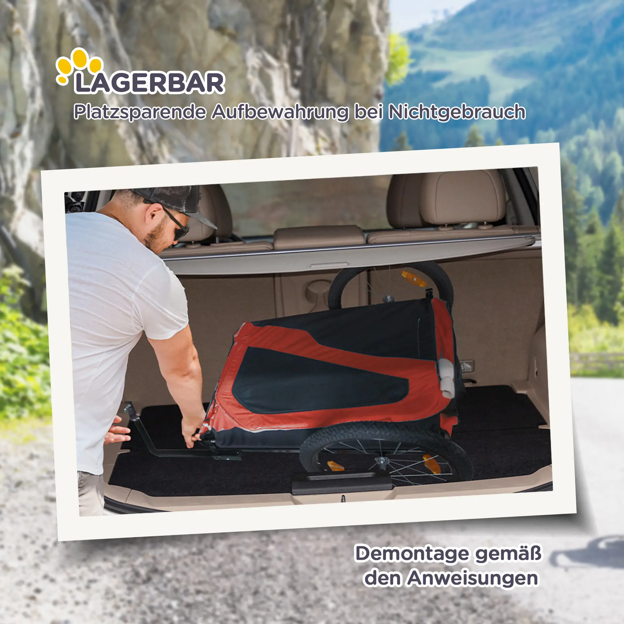 HOMCOM Hundebett 30 kg, rot, robust & bequem für große Hunde