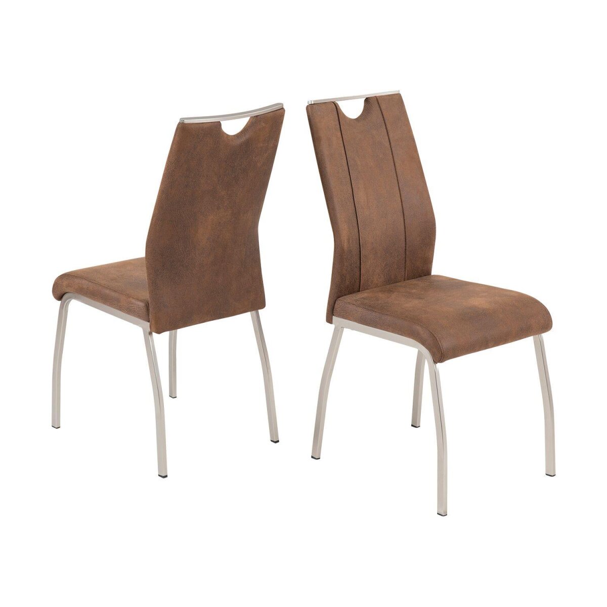 2er Set Stuhl Esszimmerstuhl Trieste 2 Reality dunkelbraun - B-Ware sehr gut