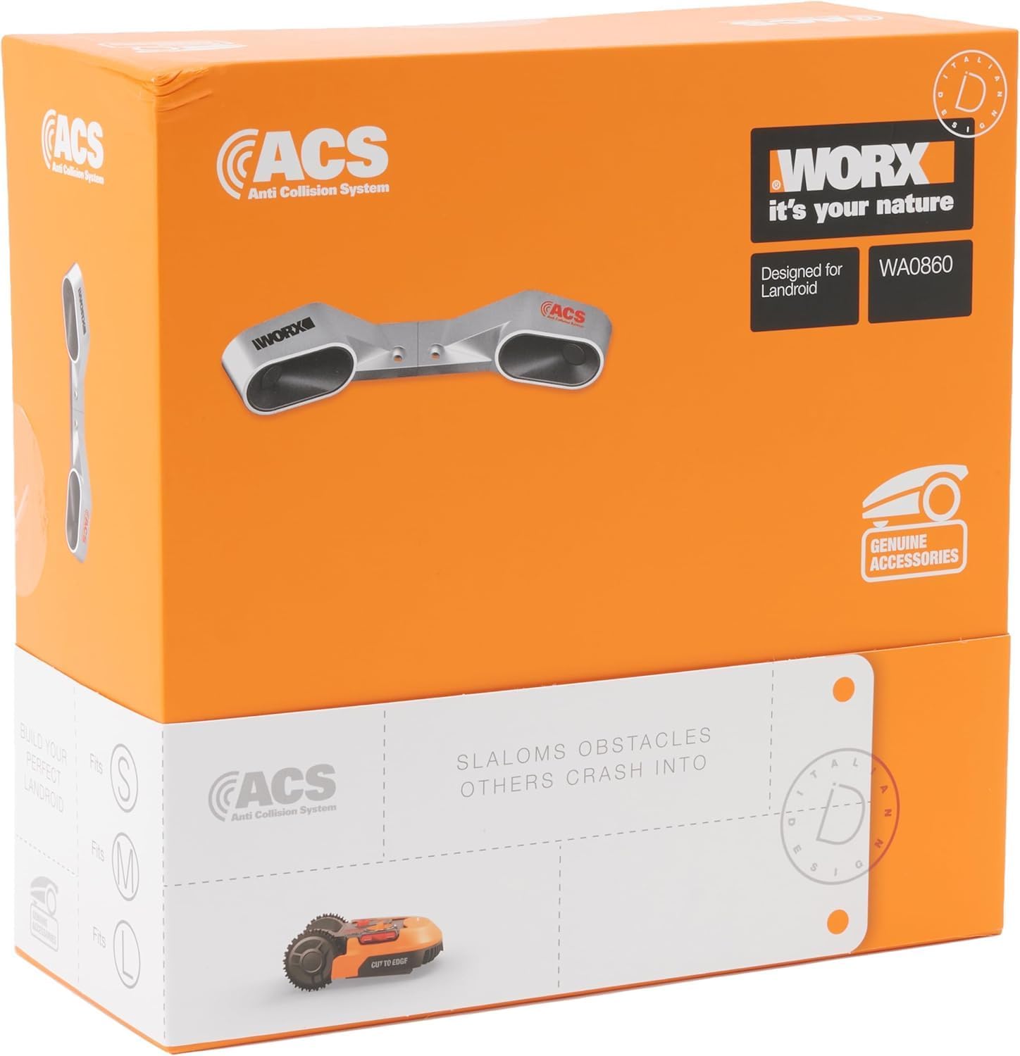 WORX Landroid M WR141E Mhroboter/Akkurasenmher für kleine Grten bis 500 qm/Selbstfahrender Rasenmher für einen sauberen Rasenschnitt, Bunt