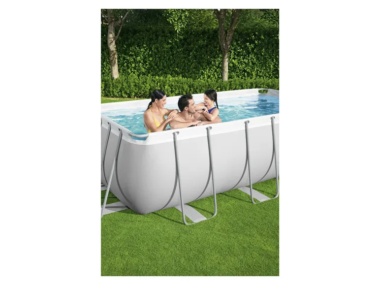 Power Steel™ Frame Pool-Set mit Filterpumpe, ca. L 412 x B 201 x L 122 cm