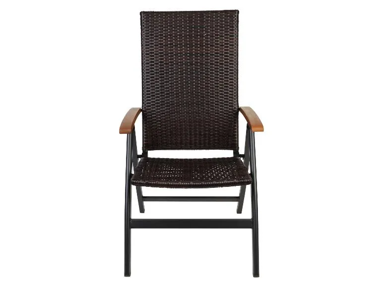 Geflecht-Set »Valencia«, 9-teilig - Ausziehtisch & 8 Klappsessel, braun